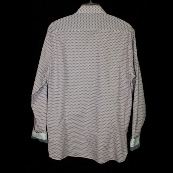 TED BAKER LONDON MENS SIZE 5 /XL LONG SLEEVE BUTTON FRONT FLIP CUFF SHIRT - Picture 3 of 8